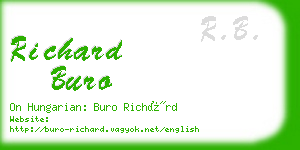 richard buro business card